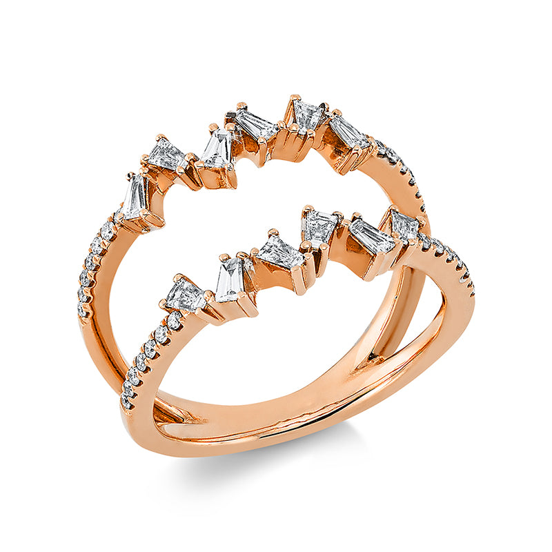 Ring    aus 750/-18 Karat Rotgold mit 40 Diamanten 0