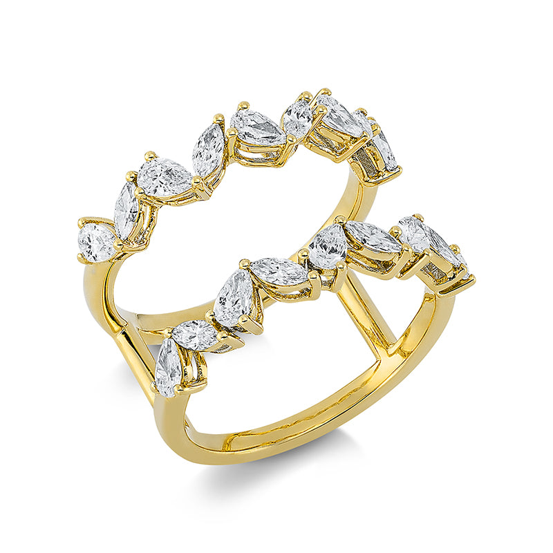 Ring    aus 750/-18 Karat Gelbgold mit 18 Diamanten 1