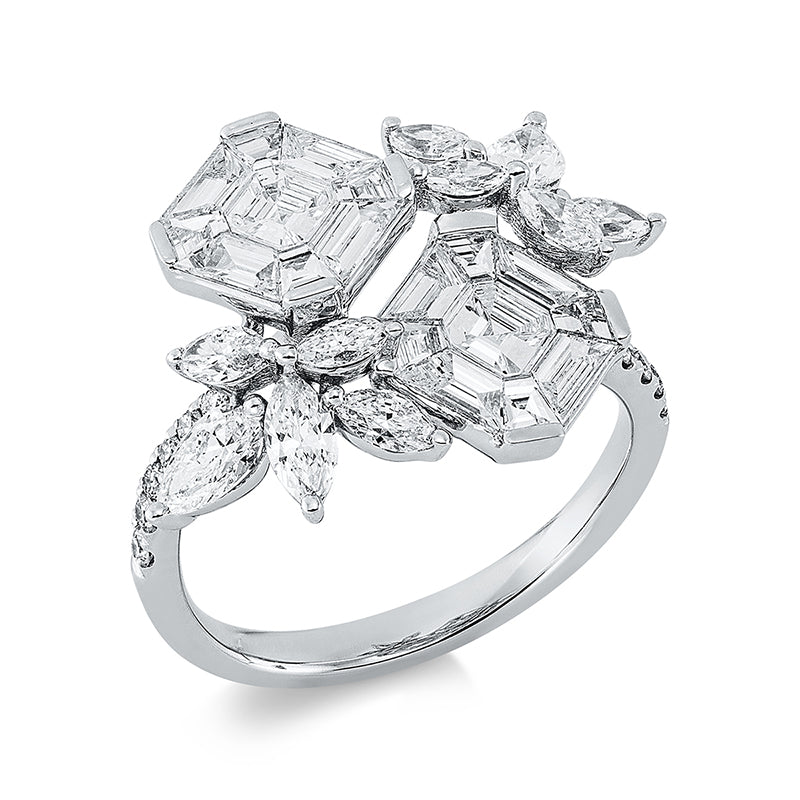 Ring    aus 750/-18 Karat Weißgold mit 41 Diamanten 2