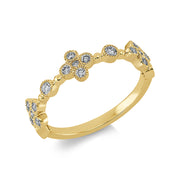 Ring    aus 750/-18 Karat Gelbgold mit 19 Diamanten 0