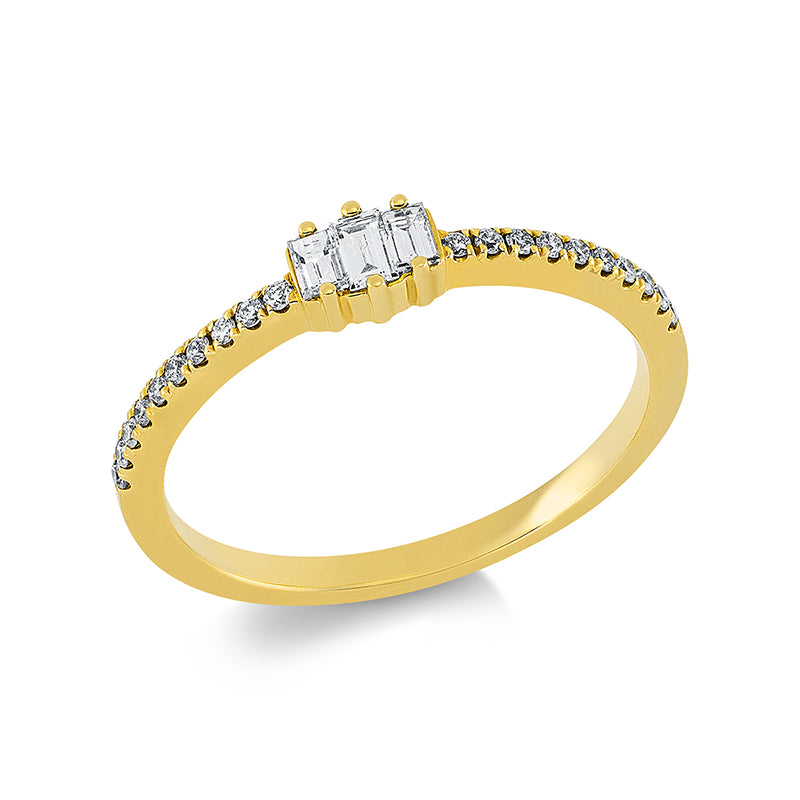 Ring    aus 750/-18 Karat Gelbgold mit 23 Diamanten 0
