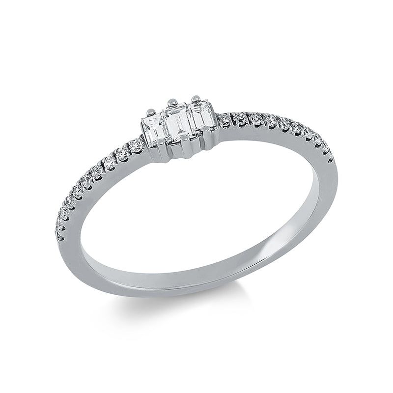 Ring    aus 750/-18 Karat Weißgold mit 23 Diamanten 0