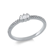 Ring    aus 750/-18 Karat Weißgold mit 23 Diamanten 0