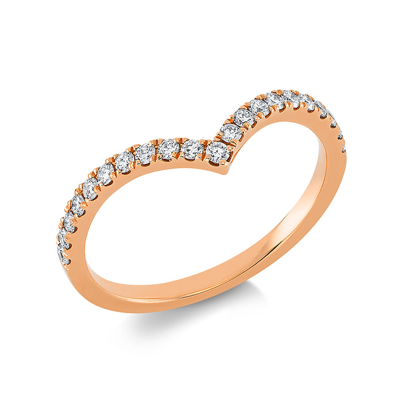Ring    aus 750/-18 Karat Rotgold mit 21 Diamanten 0