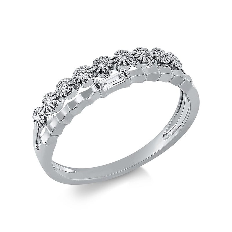 Ring    aus 750/-18 Karat Weißgold mit 10 Diamanten 0