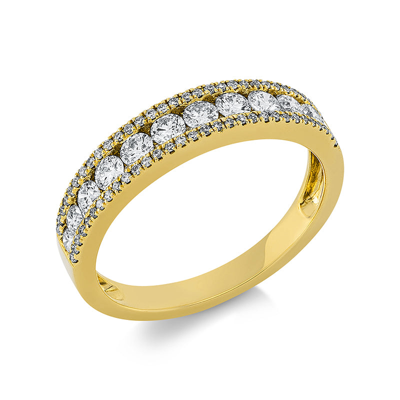 Ring    aus 750/-18 Karat Gelbgold mit 96 Diamanten 0