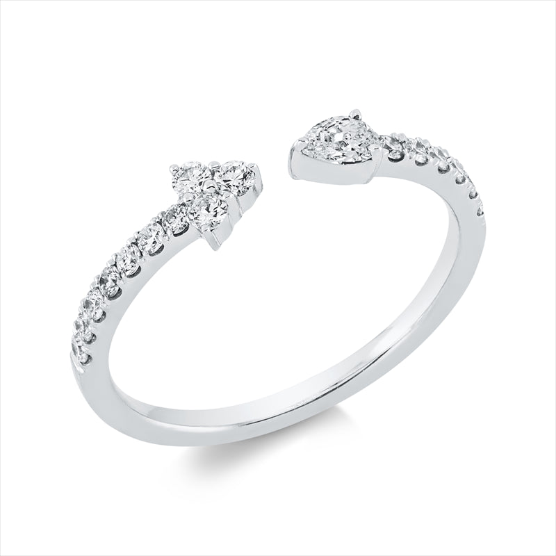 Ring    aus 750/-18 Karat Weißgold mit 17 Diamanten 0