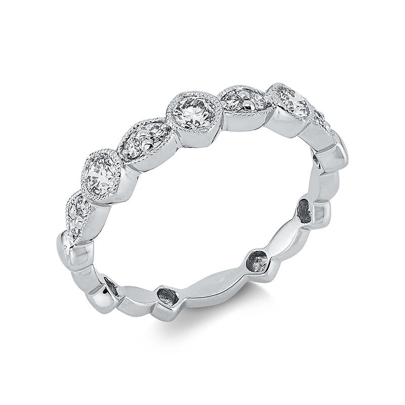 Ring    aus 750/-18 Karat Weißgold mit 11 Diamanten 0