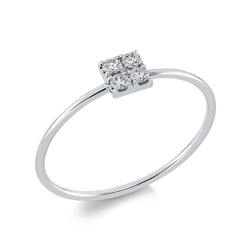 Ring    aus 750/-18 Karat Weißgold mit 4 Diamanten 0