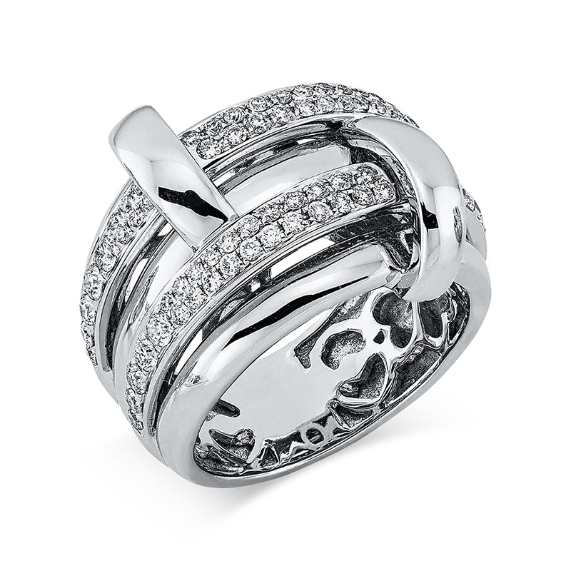 Ring    aus 750/-18 Karat Weißgold mit 76 Diamanten 0