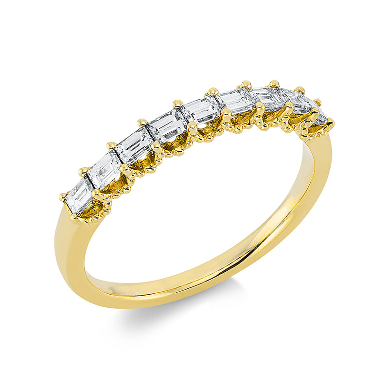 Ring    aus 750/-18 Karat Gelbgold mit 9 Diamanten 0