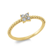 Ring    aus 750/-18 Karat Gelbgold mit 5 Diamanten 0