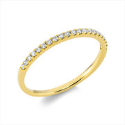 Ring - Memoire halb aus Gold mit Diamanten - 1EU78