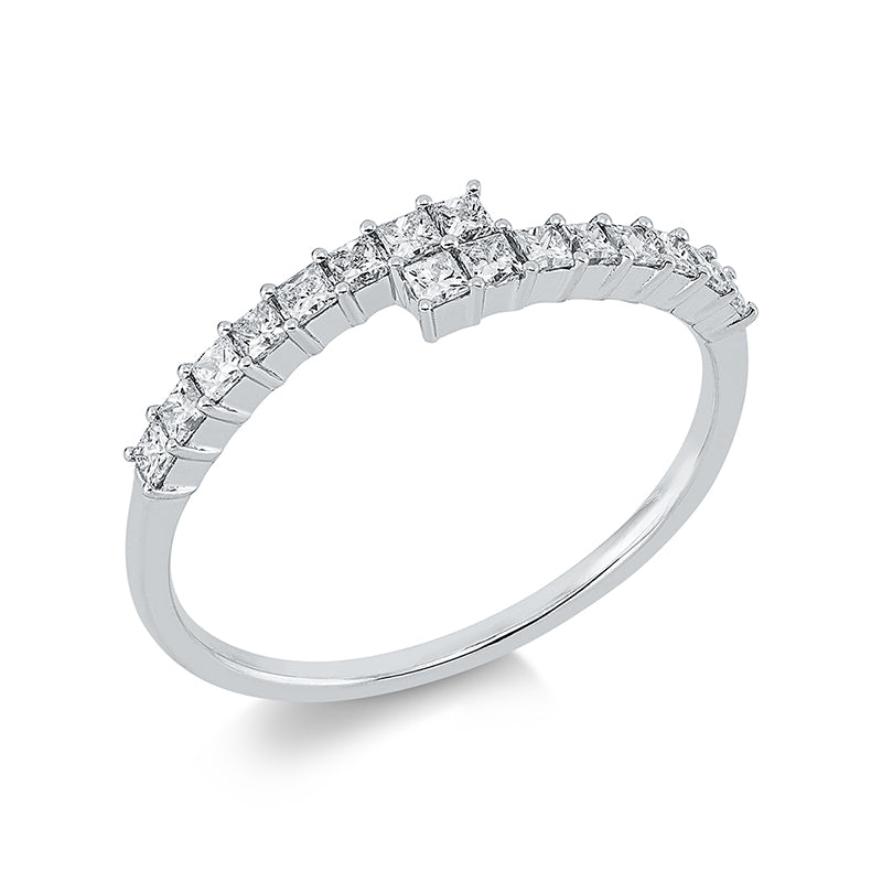 Ring    aus 750/-18 Karat Weißgold mit 16 Diamanten 0