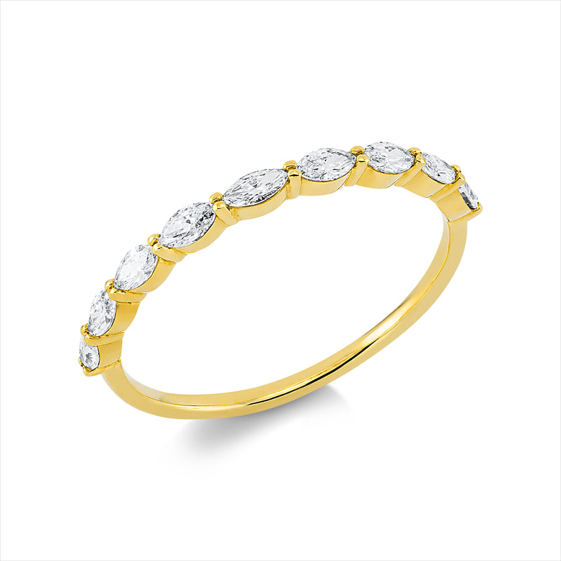 Ring    aus 750/-18 Karat Gelbgold mit 9 Diamanten 0