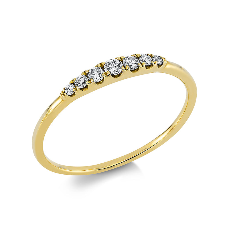 Ring    aus 750/-18 Karat Gelbgold mit 7 Diamanten 0