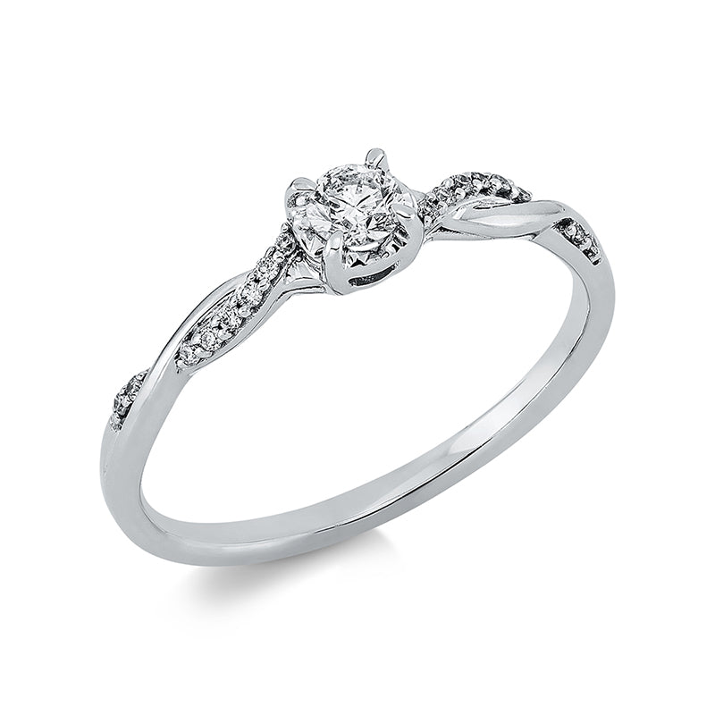 Ring    aus 750/-18 Karat Weißgold mit 17 Diamanten 0