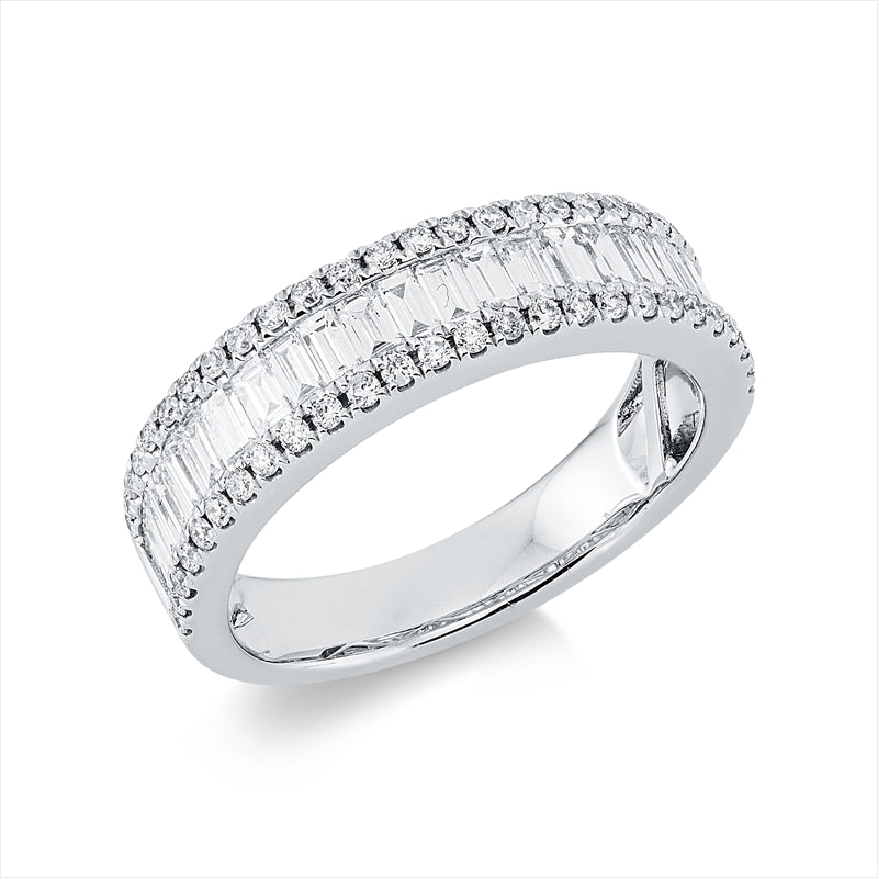 Ring    aus 750/-18 Karat Weißgold mit 76 Diamanten 0