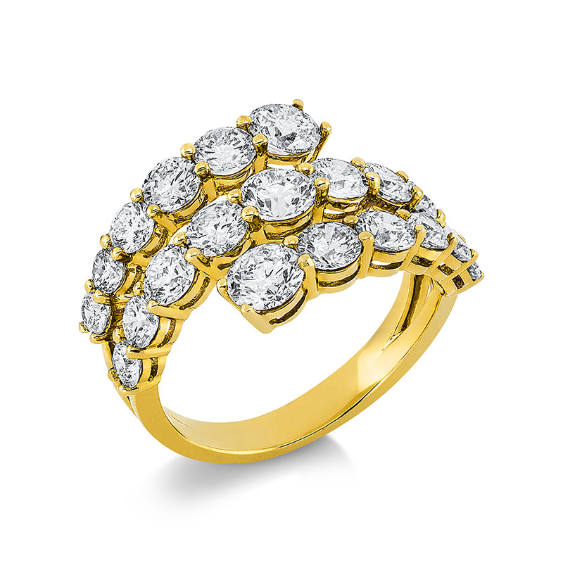 Ring    aus 750/-18 Karat Gelbgold mit 21 Diamanten 3