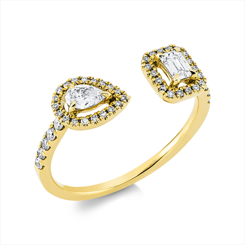 Ring    aus 750/-18 Karat Gelbgold mit 49 Diamanten 0
