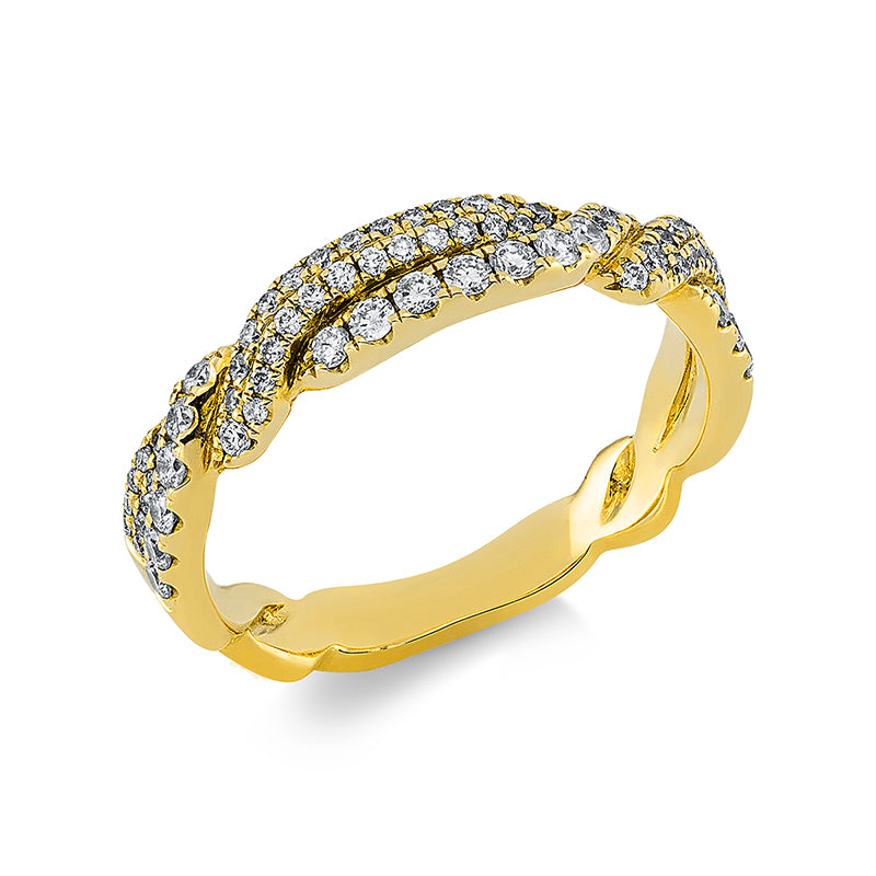 Ring    aus 750/-18 Karat Gelbgold mit 71 Diamanten 0