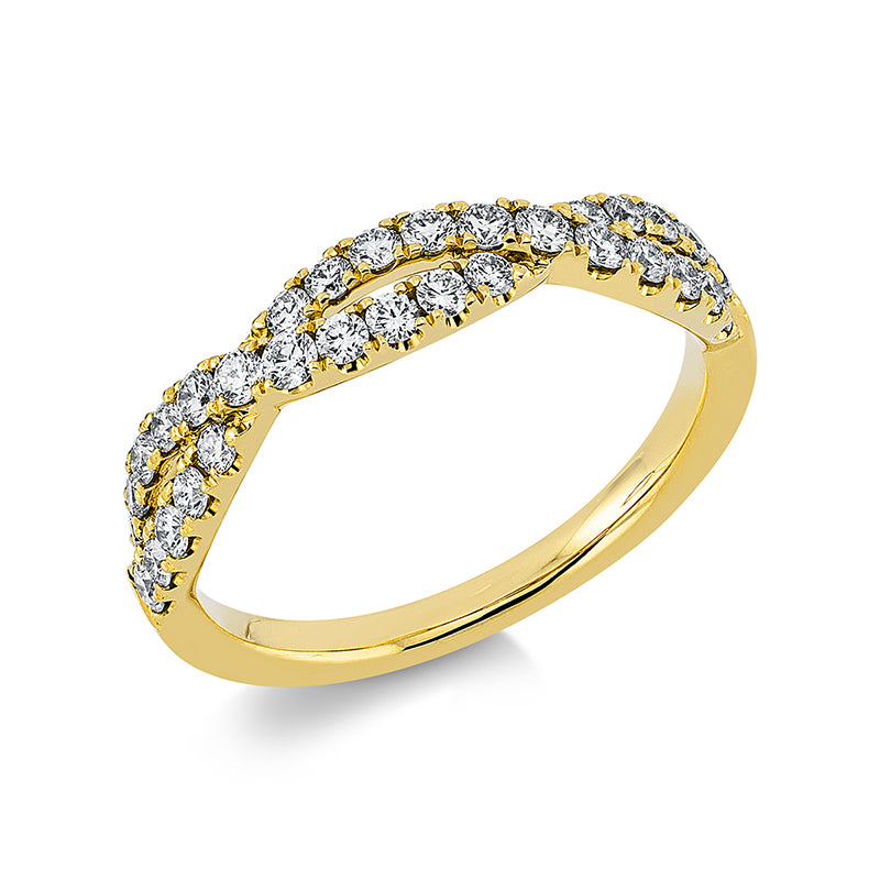 Ring    aus 750/-18 Karat Gelbgold mit 32 Diamanten 0