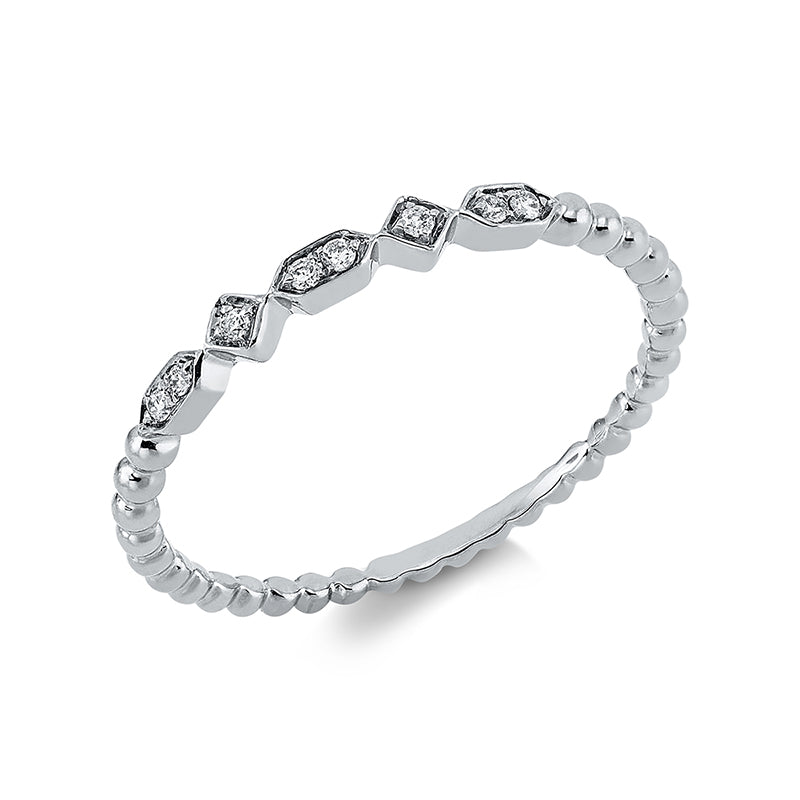 Ring    aus 750/-18 Karat Weißgold mit 8 Diamanten 0