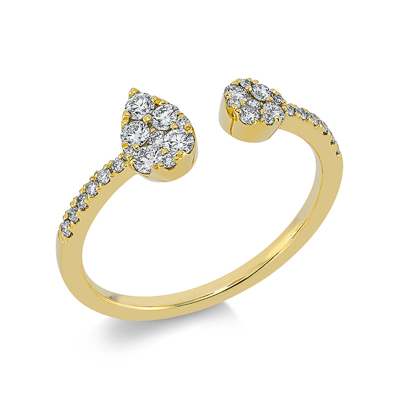 Ring    aus 750/-18 Karat Gelbgold mit 30 Diamanten 0