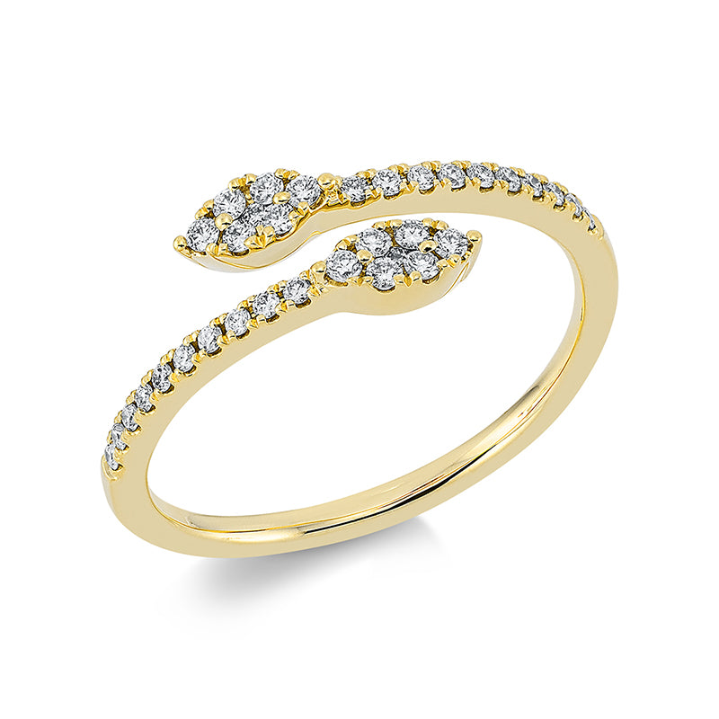 Ring    aus 750/-18 Karat Gelbgold mit 34 Diamanten 0