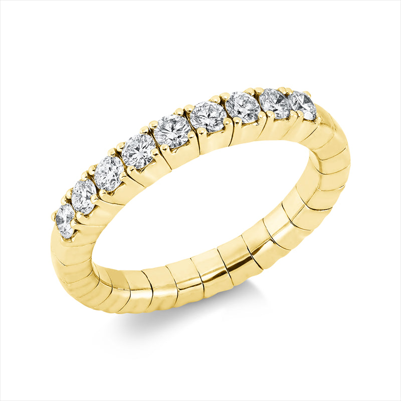 Ring    aus 750/-18 Karat Gelbgold mit 9 Diamanten 0