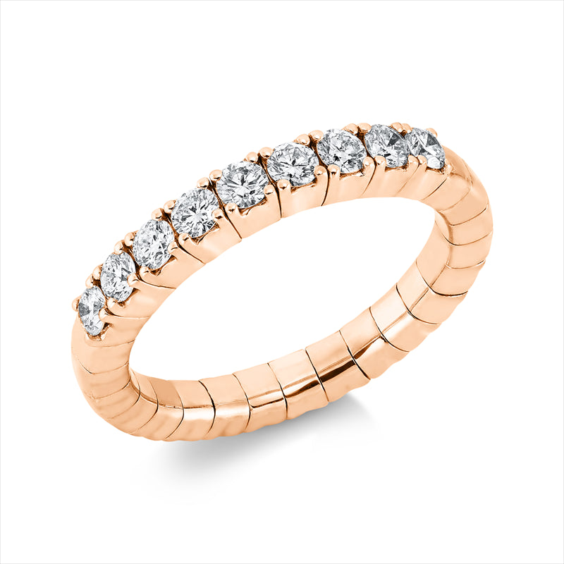 Ring    aus 750/-18 Karat Rotgold mit 9 Diamanten 0