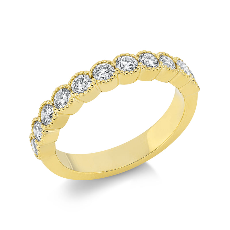 Ring    aus 750/-18 Karat Gelbgold mit 11 Diamanten 0