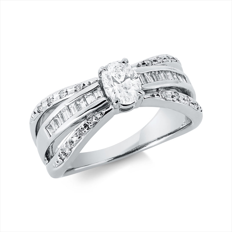 Ring    aus 900/-Platin Platin mit 33 Diamanten 0