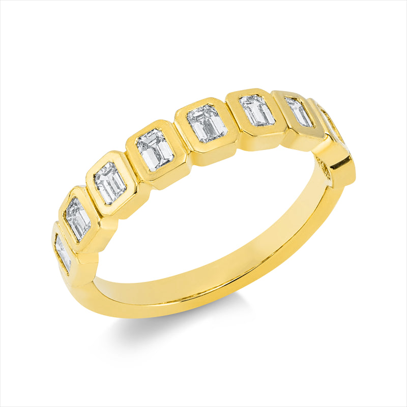 Ring    aus 750/-18 Karat Gelbgold mit 9 Diamanten 0