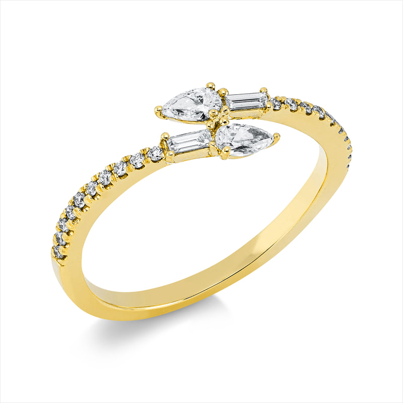 Ring    aus 750/-18 Karat Gelbgold mit 24 Diamanten 0