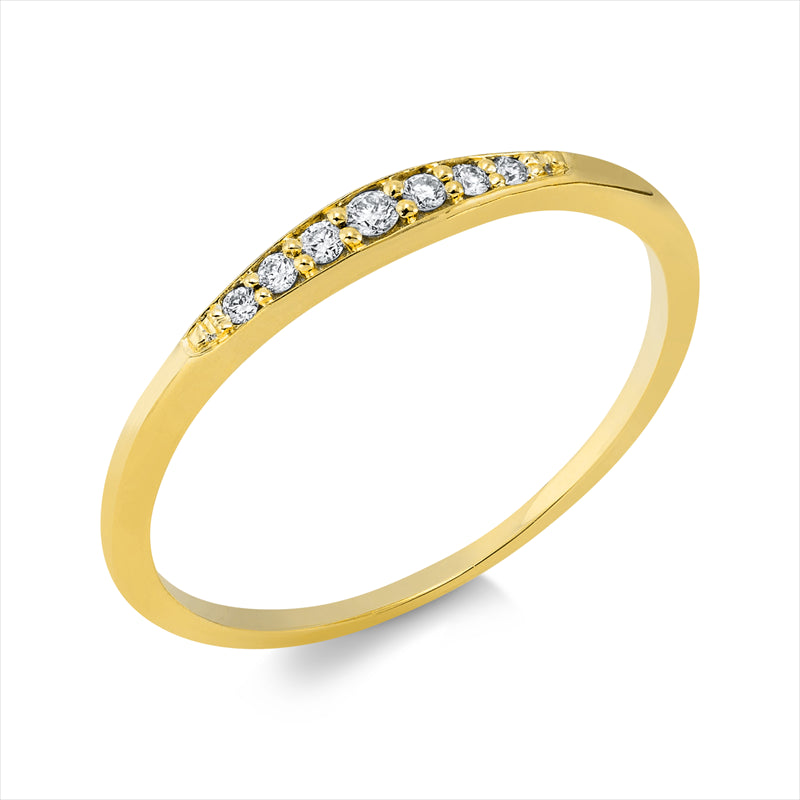 Ring    aus 750/-18 Karat Gelbgold mit 7 Diamanten 0