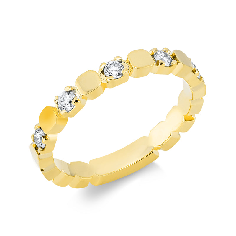 Ring    aus 750/-18 Karat Gelbgold mit 5 Diamanten 0