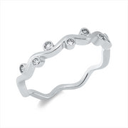 Ring    aus 750/-18 Karat Weißgold mit 7 Diamanten 0