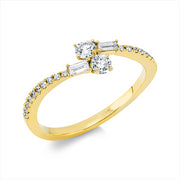Ring    aus 750/-18 Karat Gelbgold mit 24 Diamanten 0