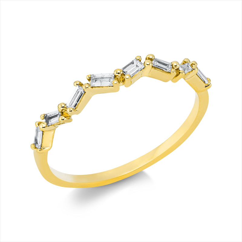 Ring    aus 750/-18 Karat Gelbgold mit 8 Diamanten 0