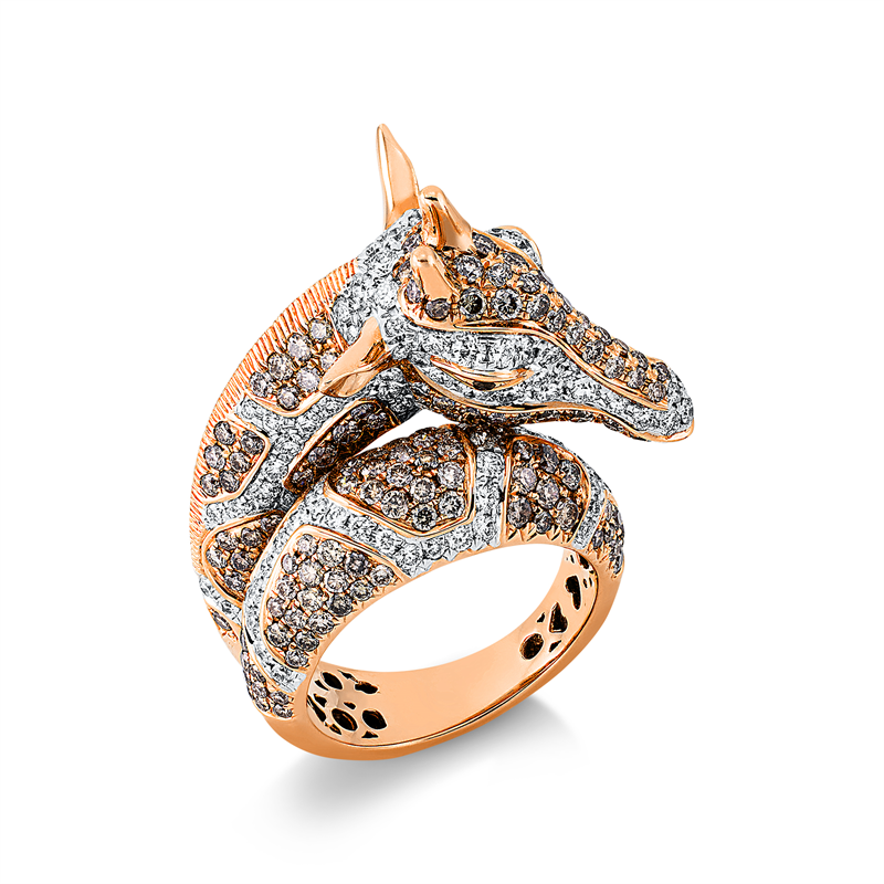 Ring    aus 750/-18 Karat Rotgold / Weißgold mit 324 Diamanten 4