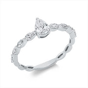 Ring    aus 750/-18 Karat Weißgold mit 9 Diamanten 0
