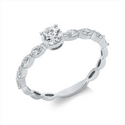 Ring    aus 750/-18 Karat Weißgold mit 9 Diamanten 0