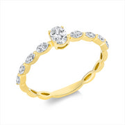 Ring    aus 750/-18 Karat Gelbgold mit 9 Diamanten 0