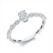 Ring    aus 750/-18 Karat Weißgold mit 9 Diamanten 0