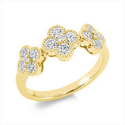 Ring    aus 750/-18 Karat Gelbgold mit 15 Diamanten 0