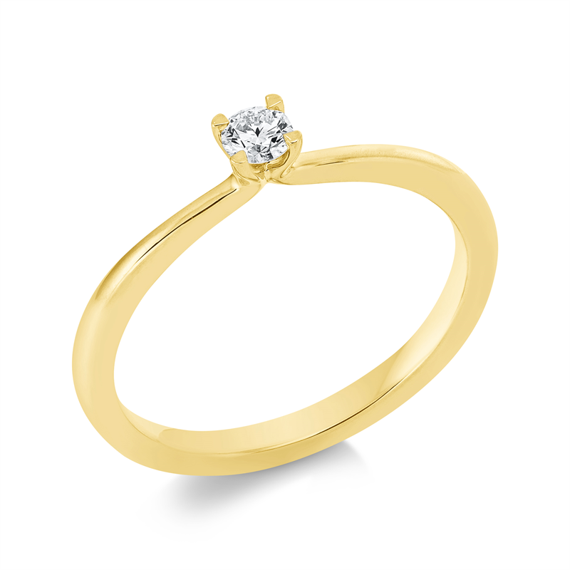 Ring    aus 750/-18 Karat Gelbgold mit 1 Diamant 0