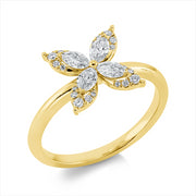 Ring    aus 750/-18 Karat Gelbgold mit 24 Diamanten 0