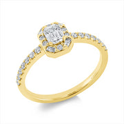 Ring    aus 750/-18 Karat Gelbgold mit 25 Diamanten 0