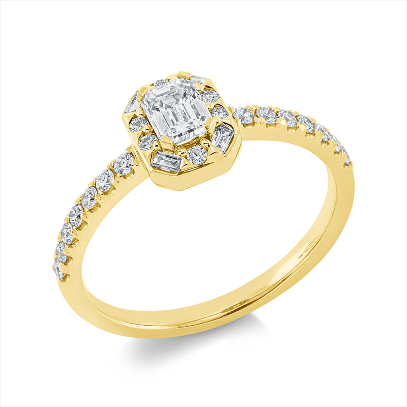 Ring    aus 750/-18 Karat Gelbgold mit 25 Diamanten 0